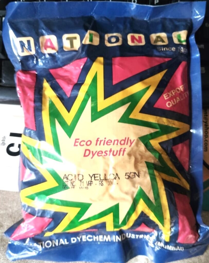 Acid Yellow 5GN (National) 500grams.